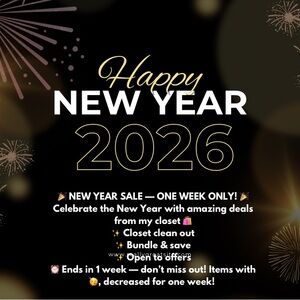 NEW YEAR ONE WEEK SALE !!!!